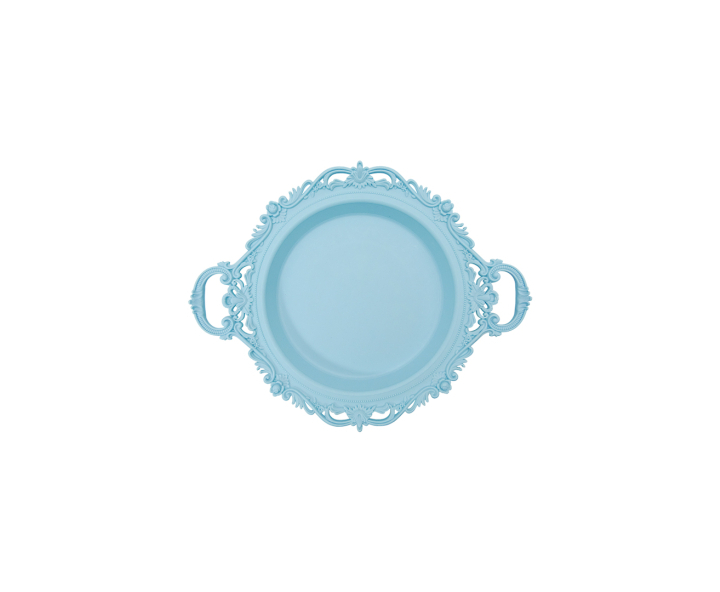 BANDEJA CIRCULAR (35X29X4) CELESTE