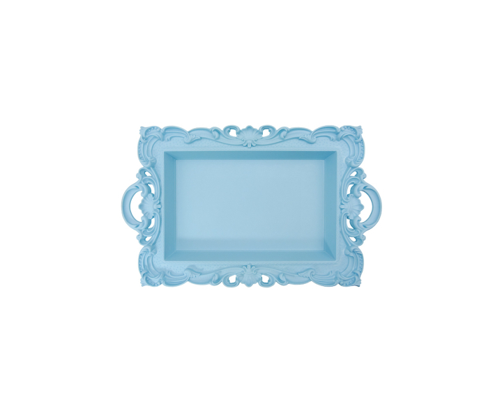 BANDEJA RECTANGULO (38.5X24X5) CELESTE