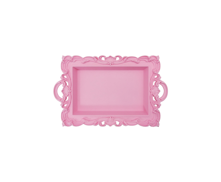 BANDEJA RECTANGULO (38.5X24X5) ROSADO