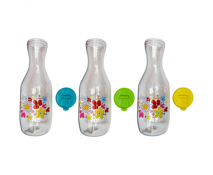 JARRA PLASTICO FLOR (1.5L) TRANSP.