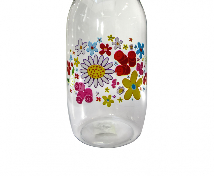 JARRA PLASTICO FLOR (1.5L) TRANSP.