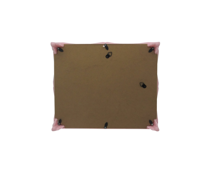 BANDEJA RECTANGULAR C/ PATA (30X25X4CM) ROSADO