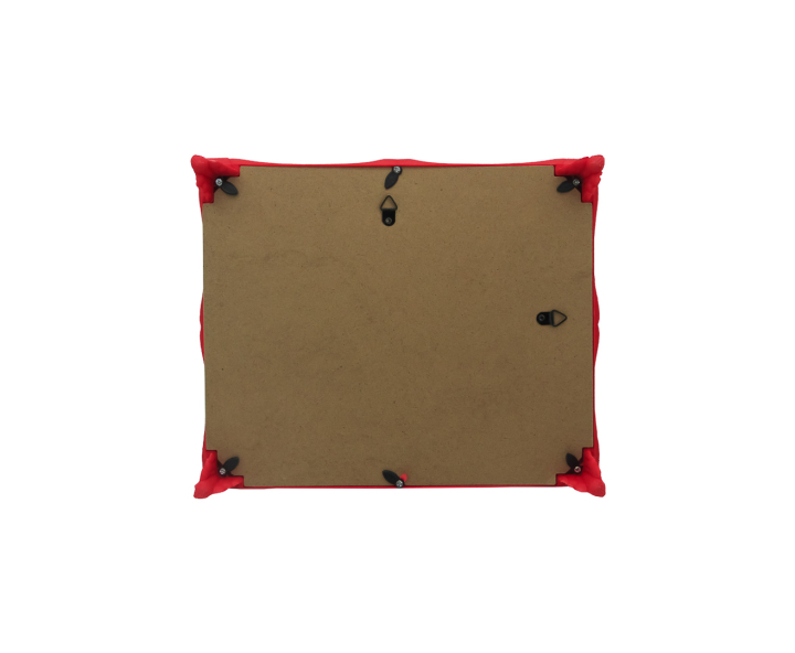 BANDEJA RECTANGULAR C/ PATA (30X25X4CM) ROJO