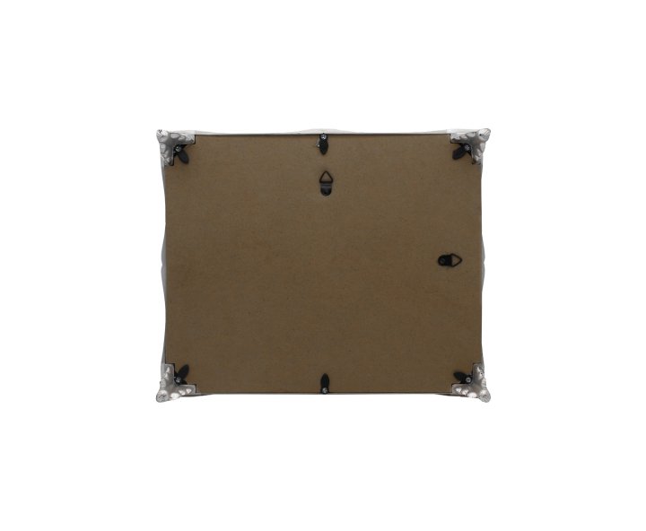 BANDEJA RECTANGULAR C/ PATA (30X25X4CM) PLATEADO