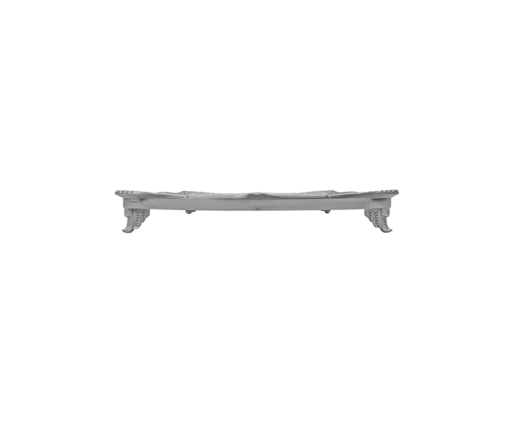 BANDEJA RECTANGULAR C/ PATA (30X25X4CM) PLATEADO