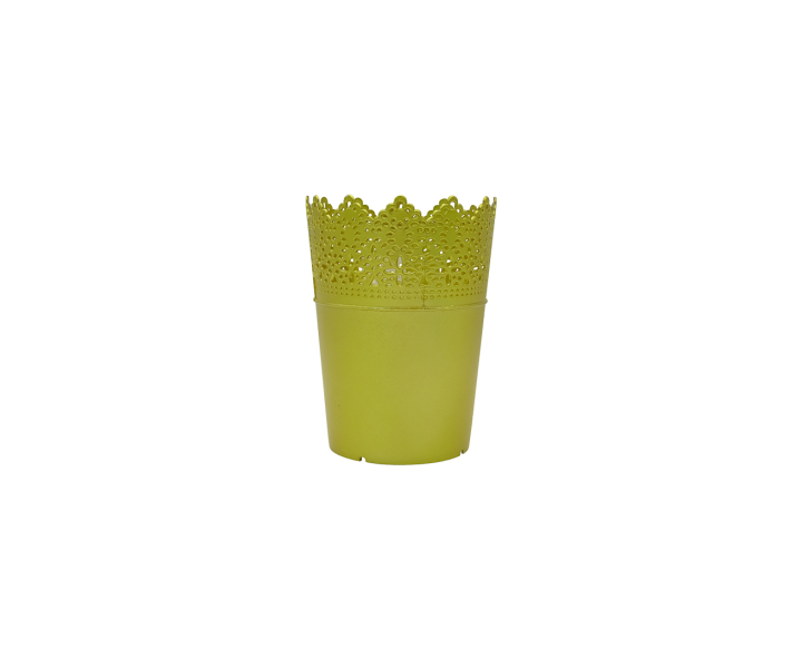 MACETA PLASTICA (12X9) DORADO