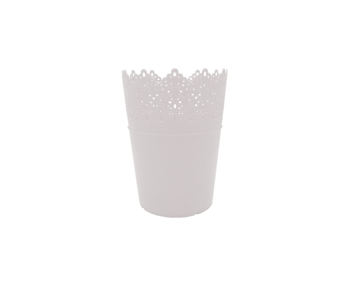 MACETA PLASTICA (12X9) BLANCO