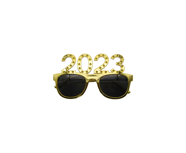 LENTE PLASTICO “2024” DORADO