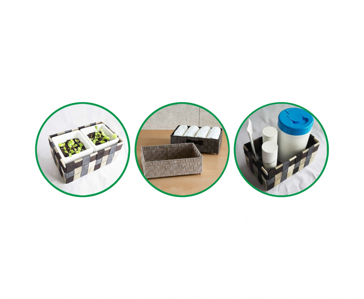 CESTA RECTANGULAR (20X13X5CM) NEGRO