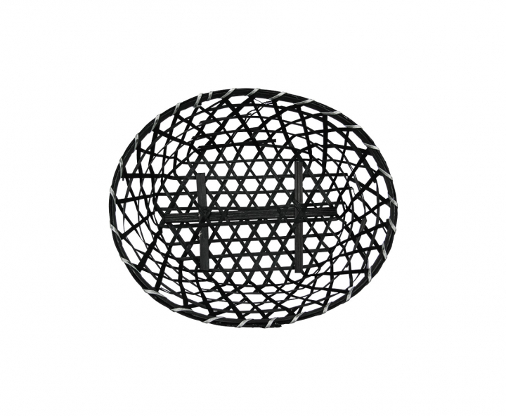 CANASTA BAMBU OVAL NEGRO