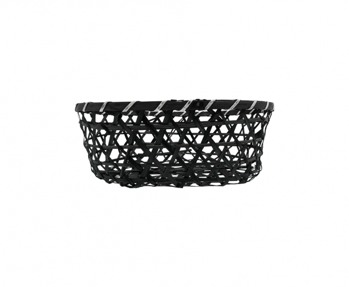 CANASTA BAMBU OVAL NEGRO