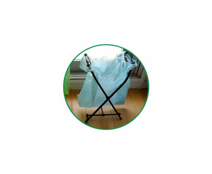 PORTA BOLSA PLASTICA NEGRO