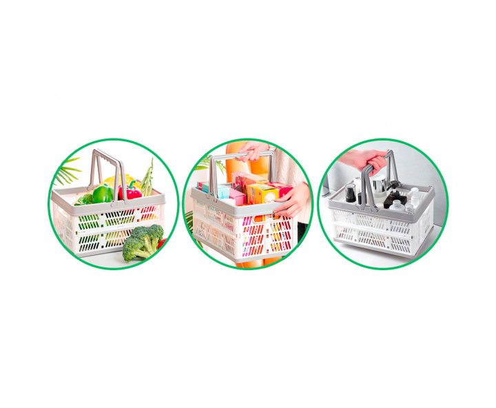 CANASTA PLEGABLE 5KG (39X29X21CM) BLANCO