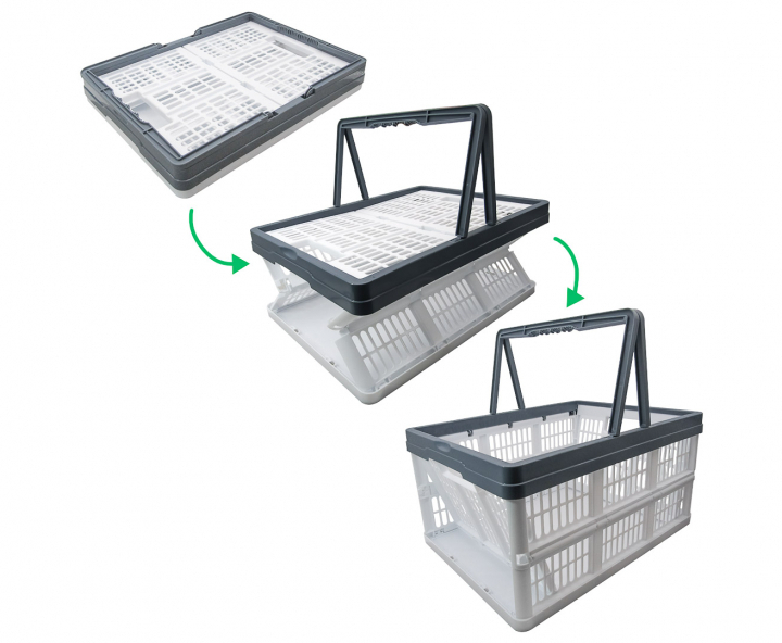 CANASTA PLEGABLE 5KG (39X29X21CM) BLANCO