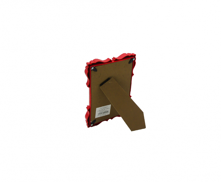 PORTA RETRATO PLASTICO CUADRADO (12.5X18X2) ROJO
