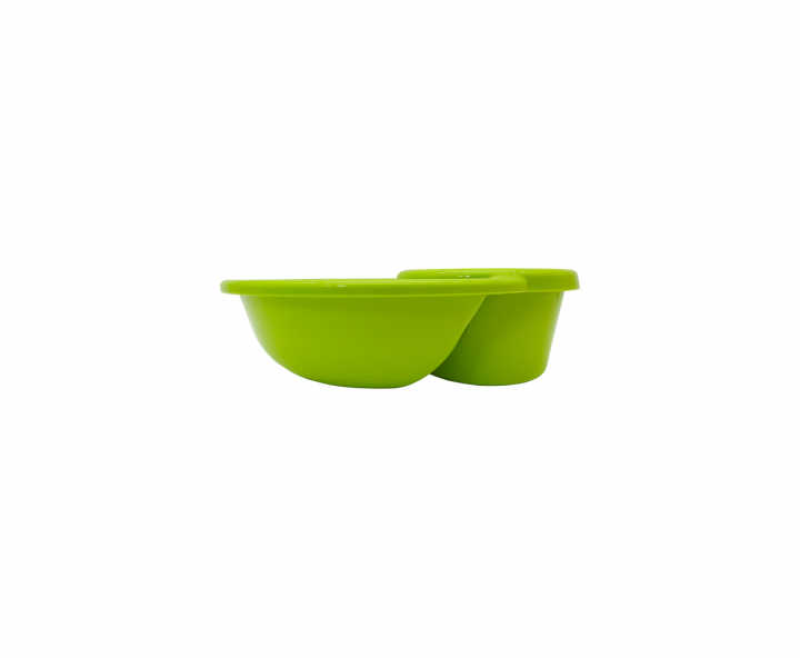 PLATO REDONDO PLASTICO SNACK VERDE