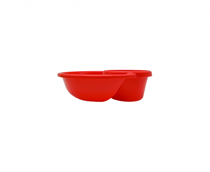 PLATO REDONDO PLASTICO SNACK ROJO
