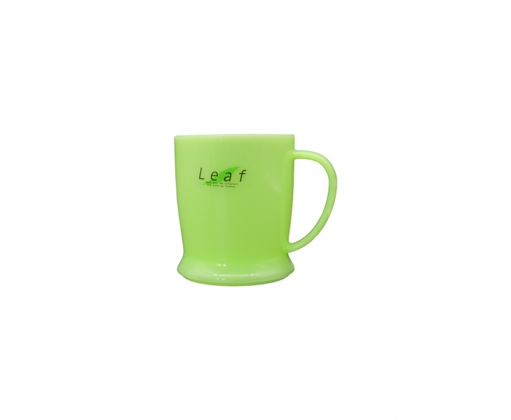 TAZA PLASTICO LEAF VERDE