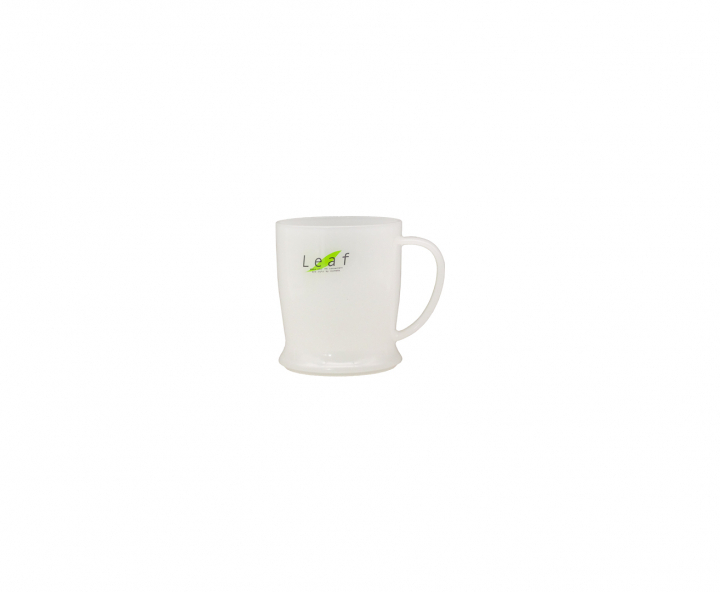 TAZA PLASTICO LEAF CLARO