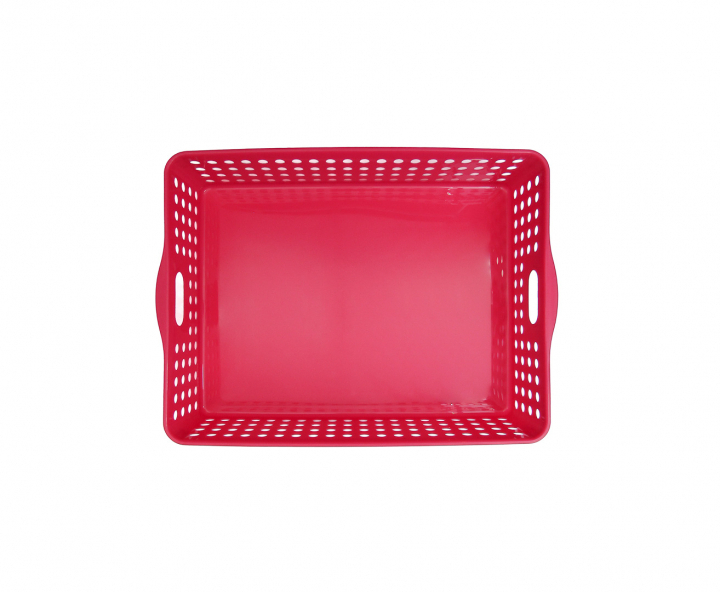 CANASTA PLASTICO A4 ROJO