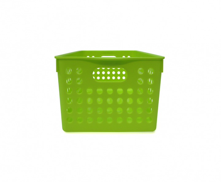 CANASTA PLASTICO ANCHO VERDE
