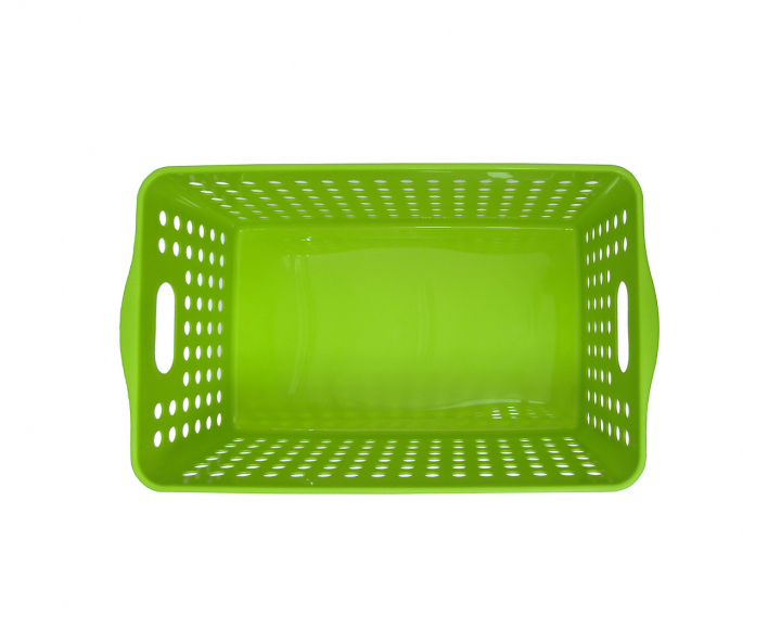 CANASTA PLASTICO ANCHO VERDE