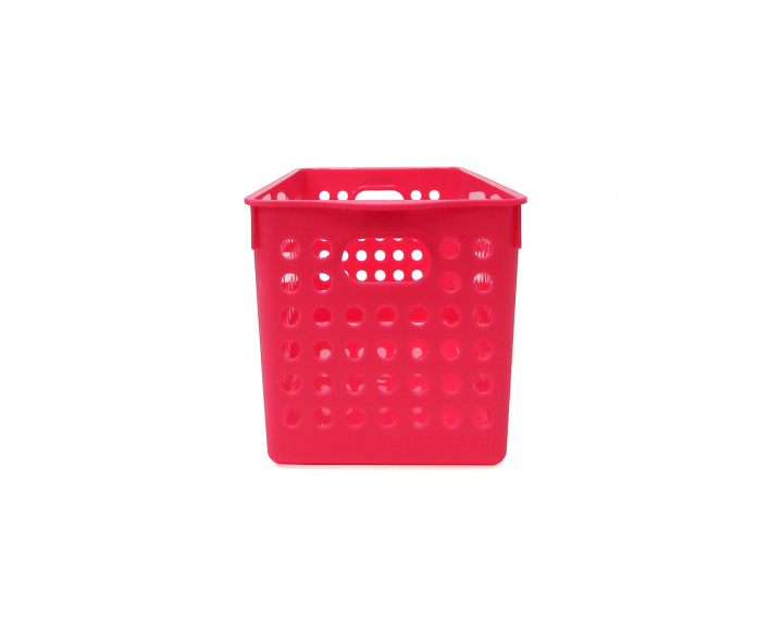 CANASTA PLASTICO FINO ROJO