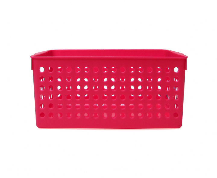 CANASTA PLASTICO FINO ROJO