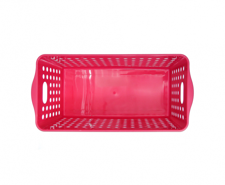 CANASTA PLASTICO FINO ROJO