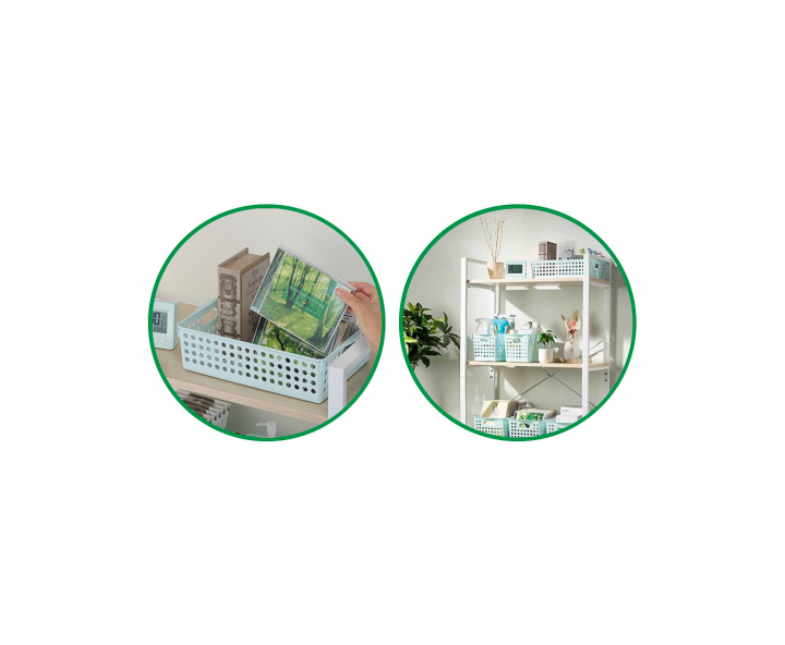 BANDEJA PLASTICA A4 (26.4X35.3X8.1CM) CELESTE