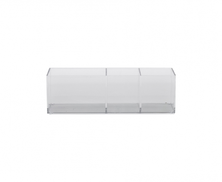 ORGANIZADOR CON 3 DIVISORIO (17.9X5.5X6.1CM) TRANSP.