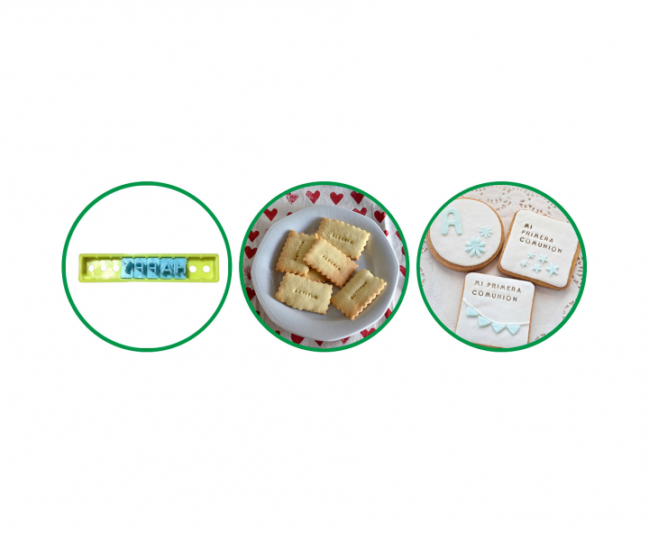 SELLO PARA GALLETAS (LETRA Y NUMERO)