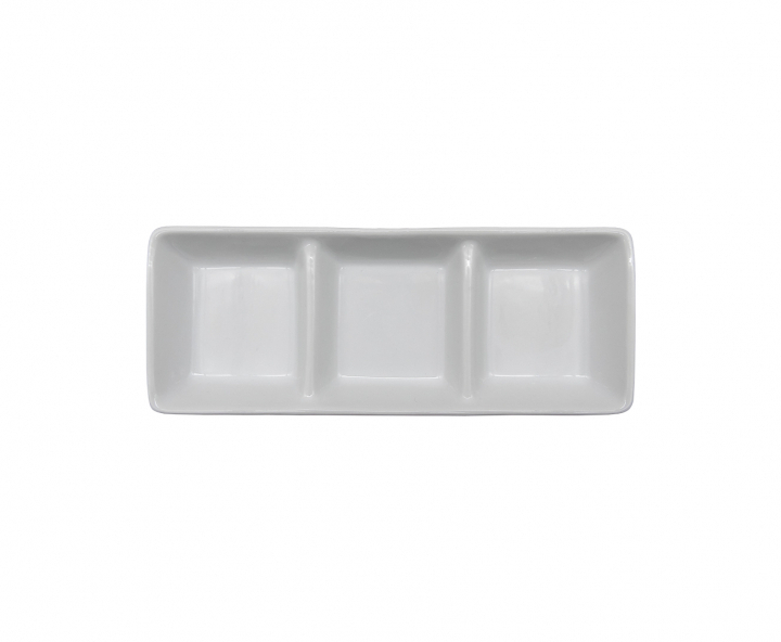 PLATO C/ DIVISIONES 3P BLANCO