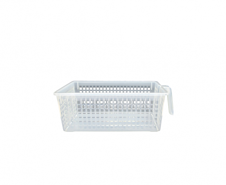 CAJA CON MANIJA (19.9X34X11.6CM) TRANSP.