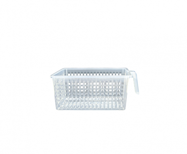 CAJA CON MANIJA (15.9X27.7X11.1CM) TRANSP.
