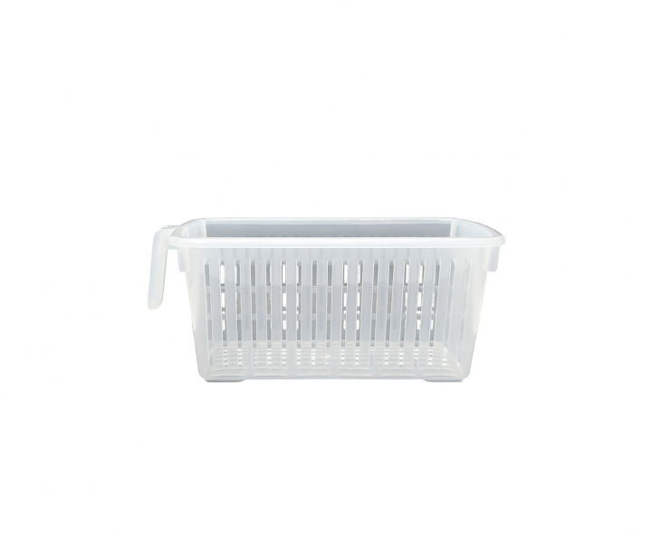 CAJA CON MANIJA (15.5X32X13.5CM) TRANSP.
