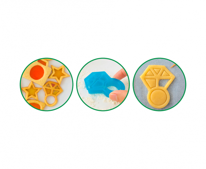 MOLDE PARA GALLETITAS ANILLO/ESTRELLA