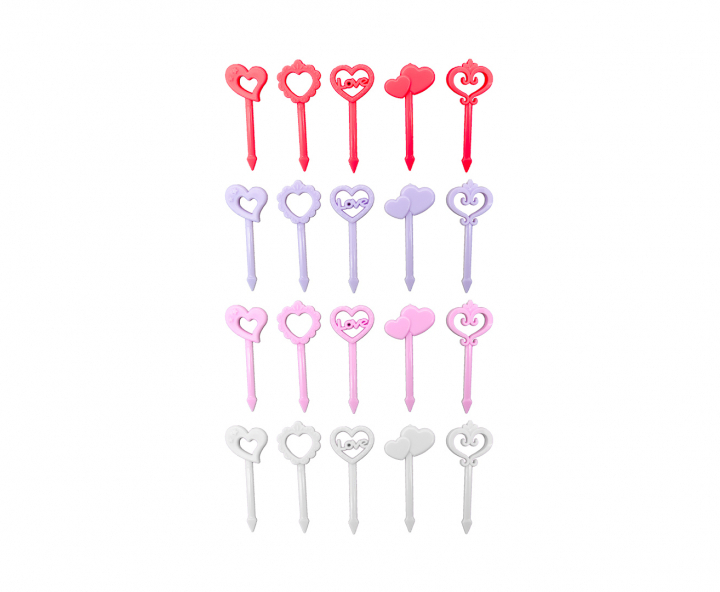 PALITOS DECORATIVOS CORAZONES 20P