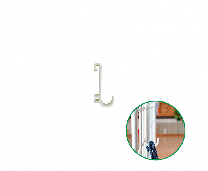 GANCHO PARA REJILLA DE PARED 12P BLANCO