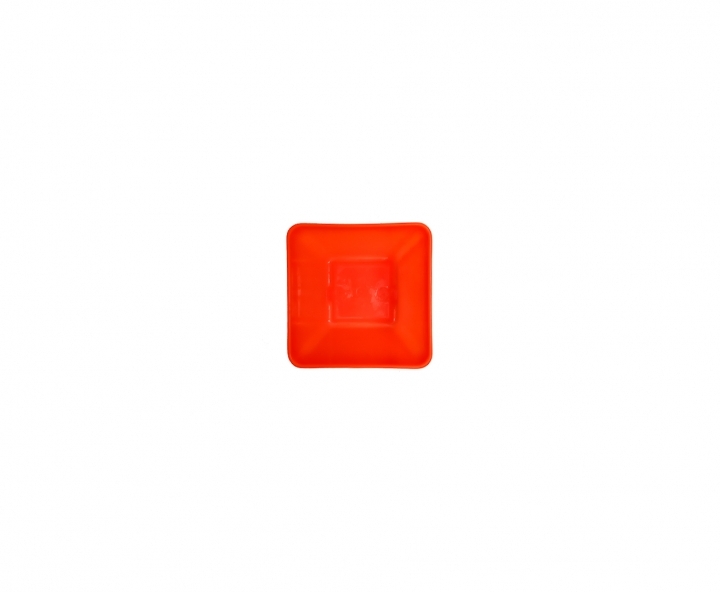 MACETA CUADRADO (8X8X8CM) NARANJA