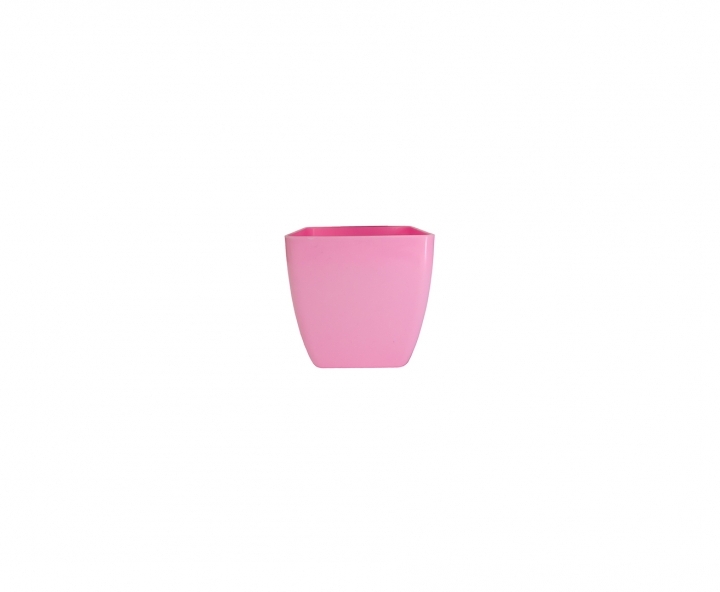MACETA CUADRADO (8X8X8CM) ROSADO