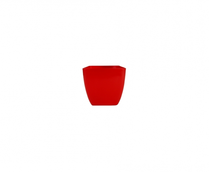 MACETA CUADRADO (8X8X8CM) ROJO