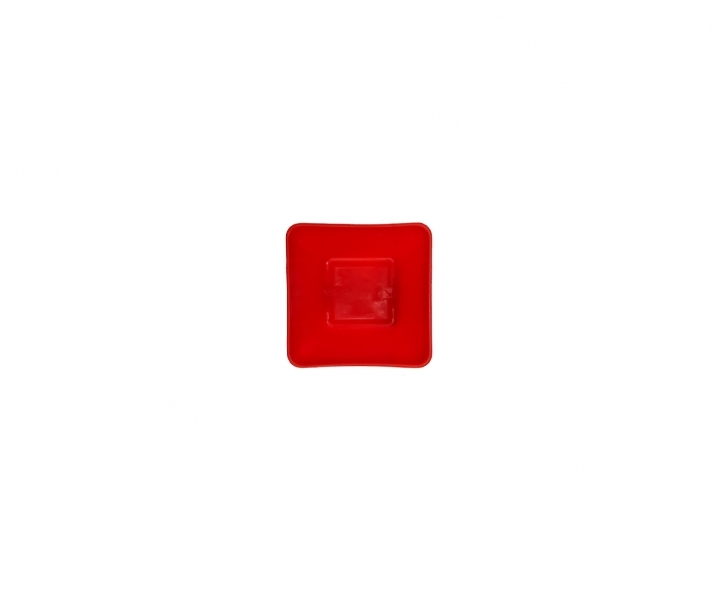 MACETA CUADRADO (8X8X8CM) ROJO