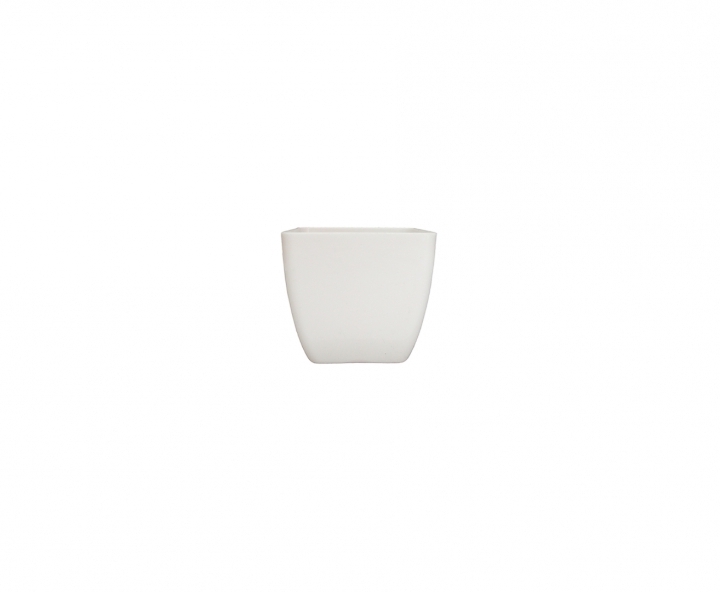 MACETA CUADRADO (8X8X8CM) BLANCO