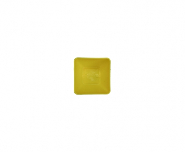 MACETA CUADRADO (8X8X8CM) AMARILLO