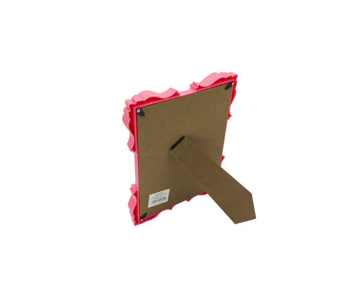 PORTA RETRATO PLASTICO CUADRADO (19.5X24.5X2) ROSADO