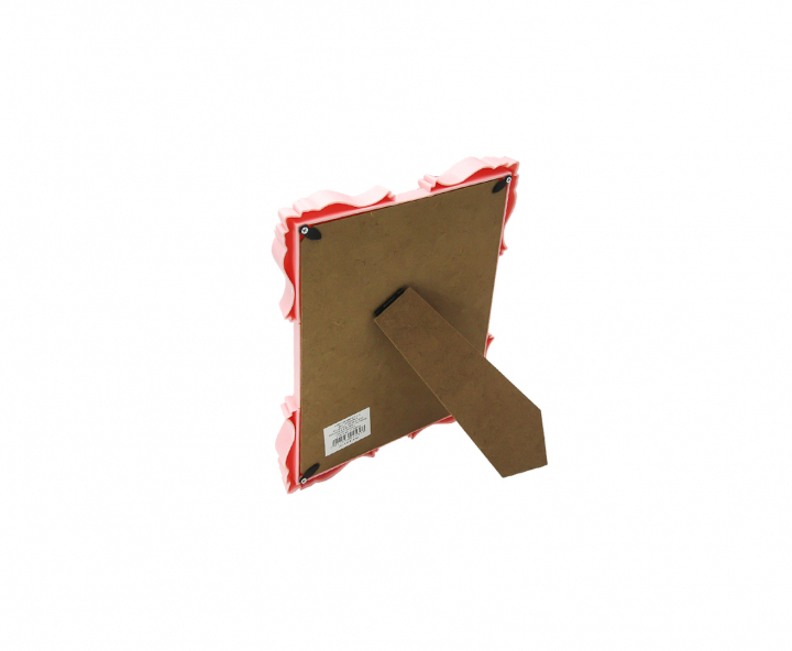 PORTA RETRATO PLASTICO CUADRADO (19.5X24.5X2) SALMON