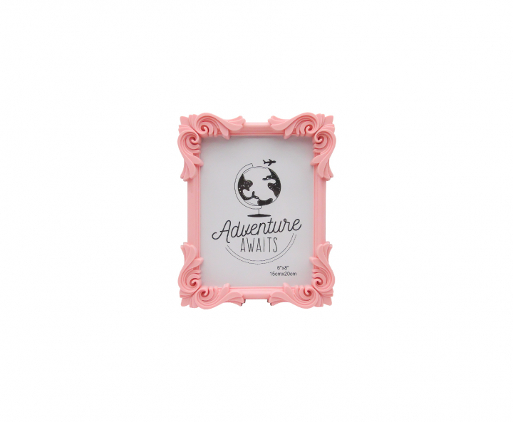 PORTA RETRATO PLASTICO CUADRADO (19.5X24.5X2) SALMON