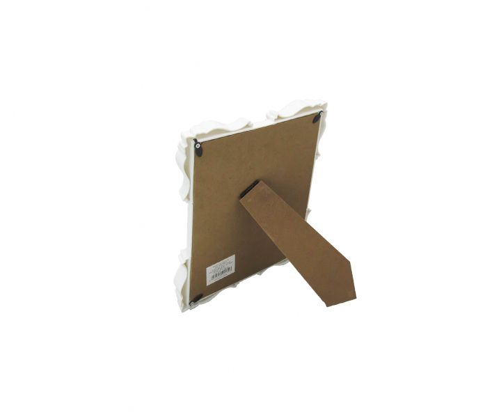 PORTA RETRATO PLASTICO CUADRADO (19.5X24.5X2) BLANCO