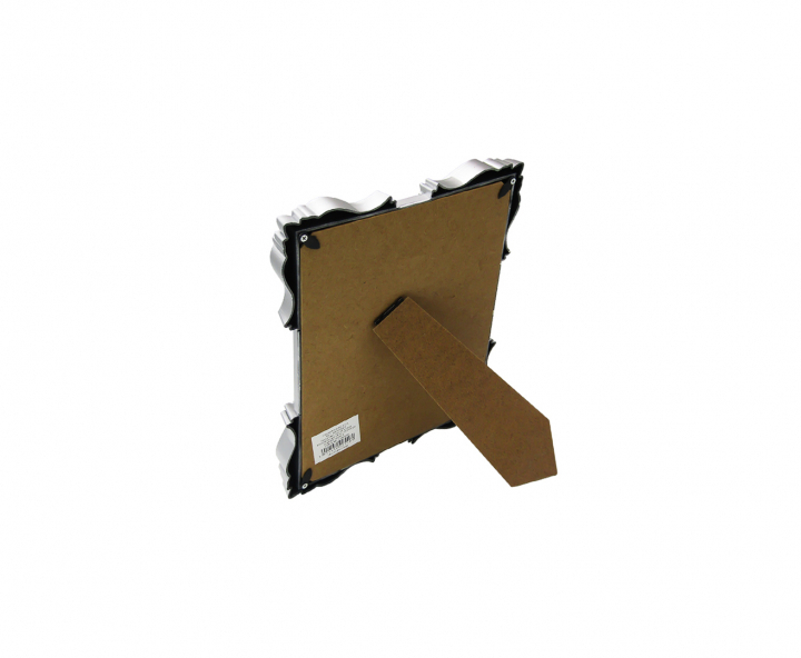 PORTA RETRATO PLASTICO CUADRADO (19.5X24.5X2) PLATEADO